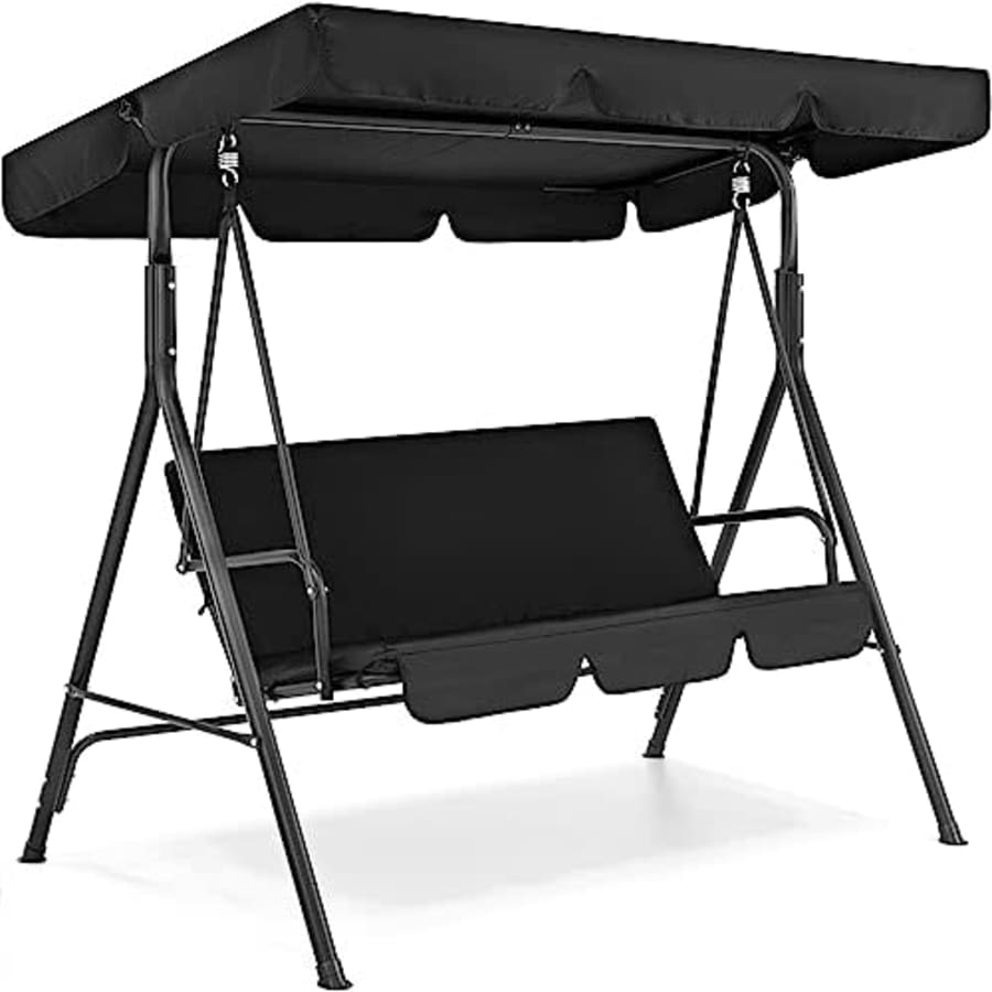Best Choice Products 2-Person Outdoor Patio Swing Chair, Hanging Glider Porch Bench for Garden, for $80