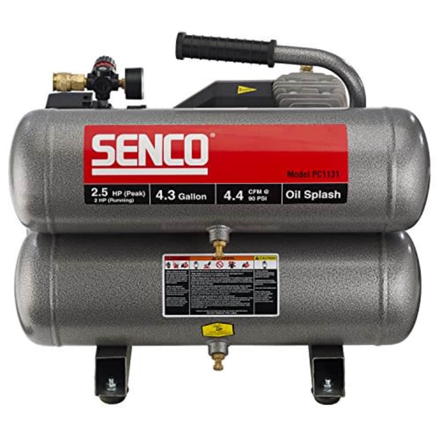 Senco PC1131 Compressor, 2.5-Horsepower (Peak) 4.3 gallon for $512 Senco PC1131 Compressor, 2.5-Horsepower (Peak) 4.3 gallon for $512