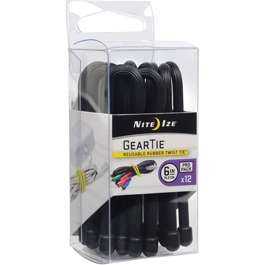 Nite Ize Gear Tie 6" Reusable Rubber Twist Tie 12-Count ProPack for $19 Nite Ize Gear Tie 6" Reusable Rubber Twist Tie 12-Count ProPack for $19
