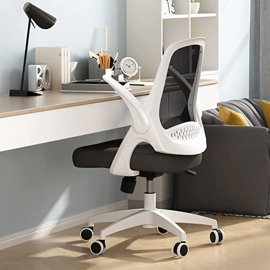 Hbada Ergonomic Adjustable Height Office Chair with Flip-Up Arms for $130 Hbada Ergonomic Adjustable Height Office Chair with Flip-Up Arms for $130