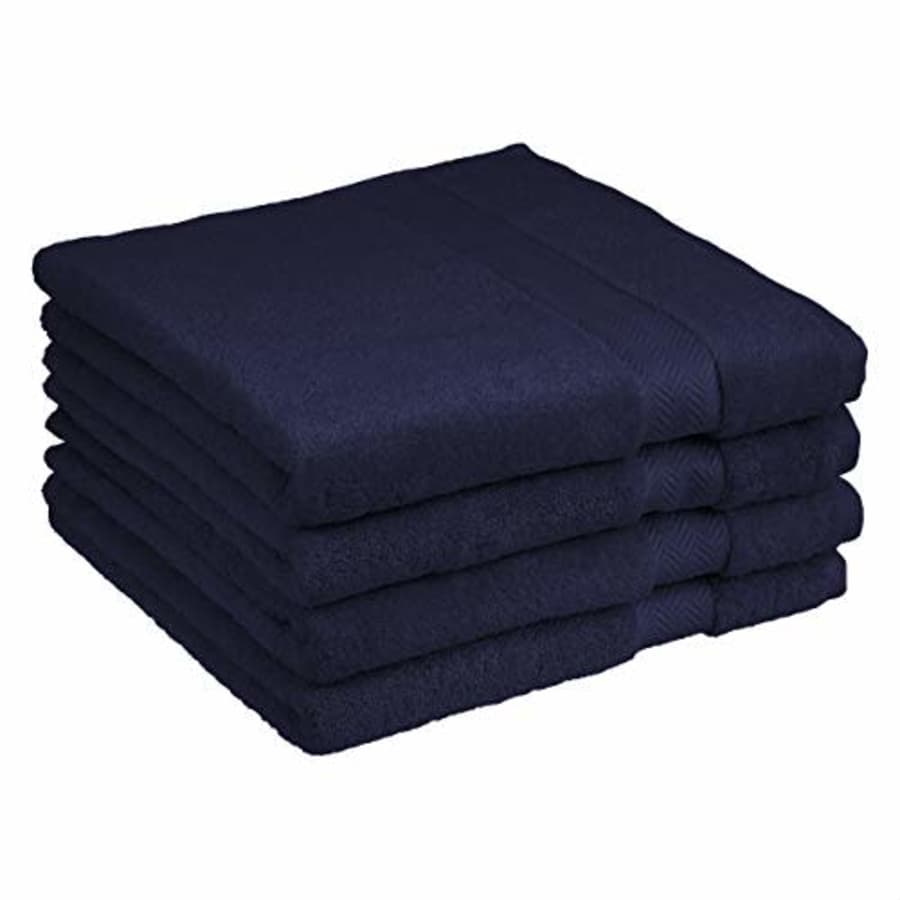 Amazon Basics Egyptian Cotton Bath Towel - 4-Pack, Deep Navy for $64 Amazon Basics Egyptian Cotton Bath Towel - 4-Pack, Deep Navy for $64