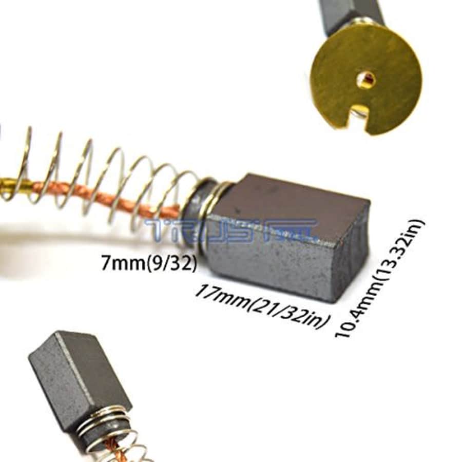 Eztronics Corp 2 Carbon Brushes For Dewalt BK05 BK06 SAW DW849 POLISHER (BK05 (7mm x 10.4mm x 17mm) for $15