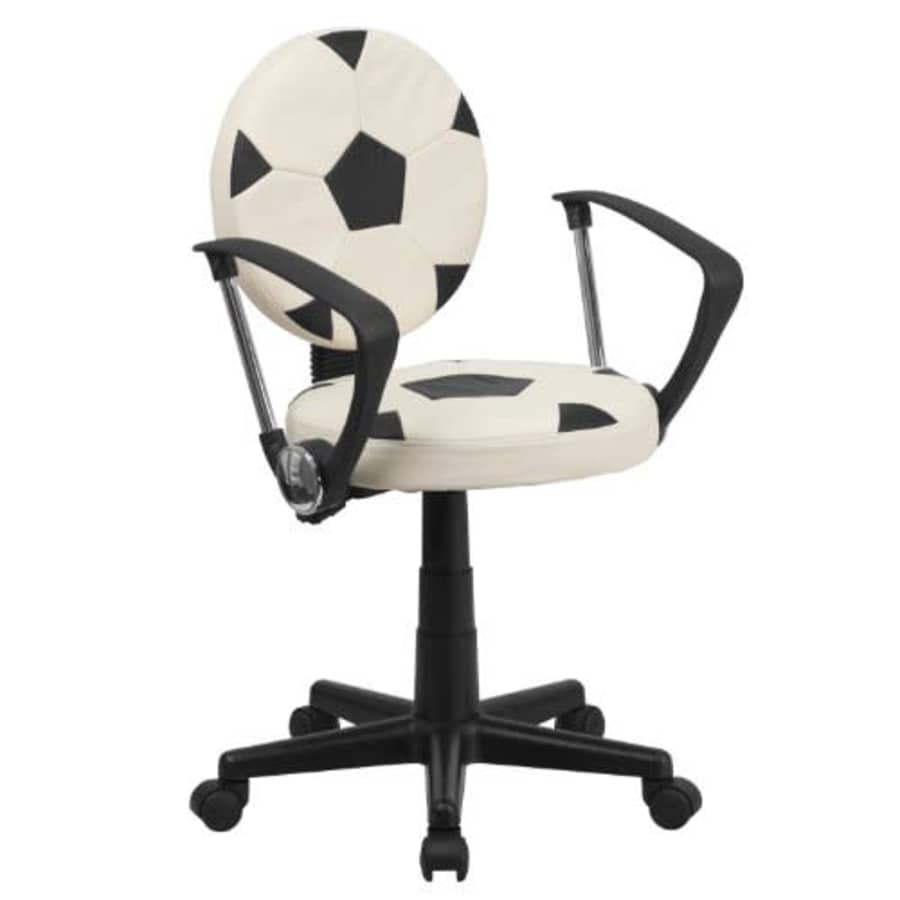 Flash Furniture Soccer Swivel Task Office Chair with Arms for $120 Flash Furniture Soccer Swivel Task Office Chair with Arms for $120
