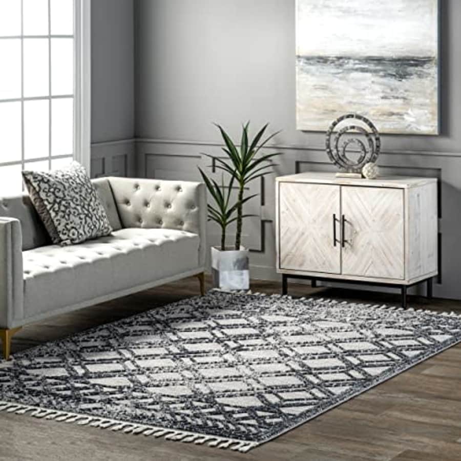 nuLOOM Ansley Moroccan Lattice Tassel Area Rug- Living Room, Nursery, Kids Room, Bedroom, for $73 nuLOOM Ansley Moroccan Lattice Tassel Area Rug- Living Room, Nursery, Kids Room, Bedroom, for $73