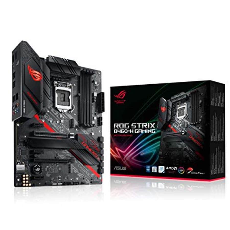 ASUS ROG Strix B460-H Gaming B460 LGA 1200 (Intel 10th Gen) ATX Gaming Motherboard (Intel 1Gb LAN, for $140