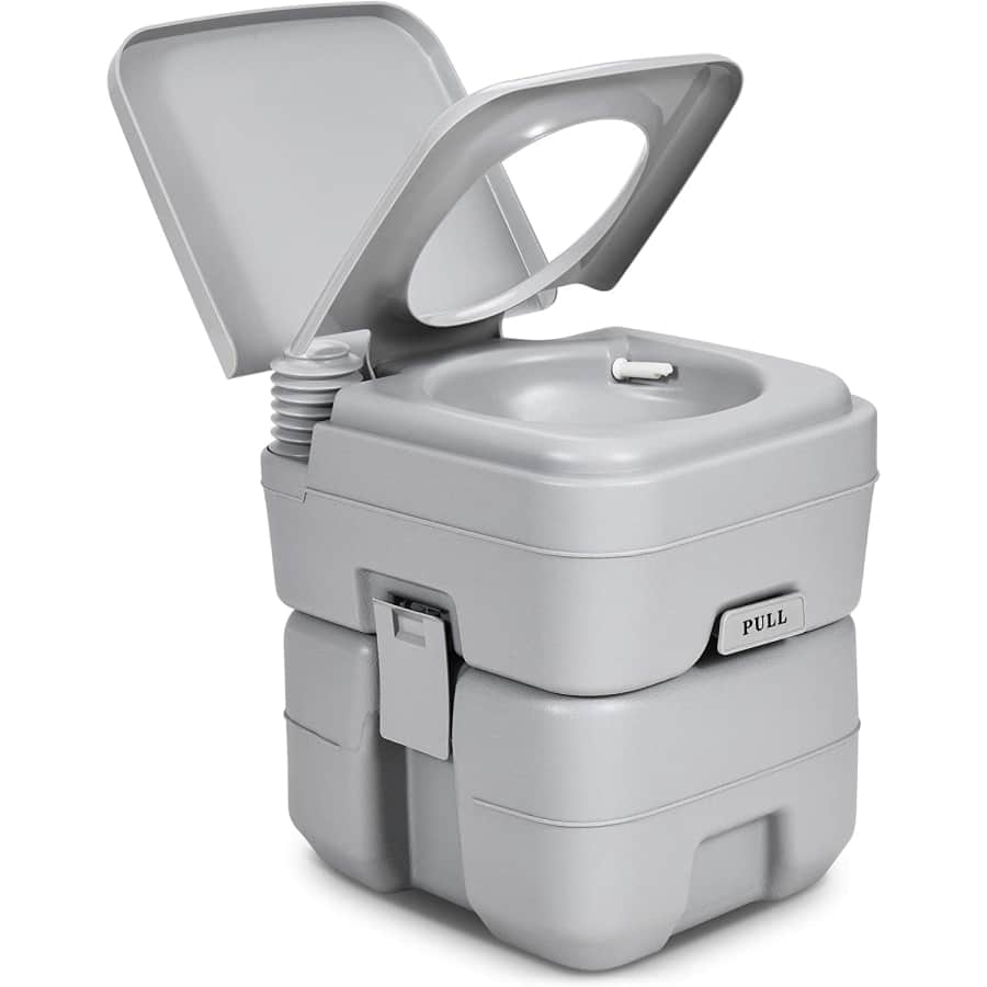 Yitahome Portable Flush Pump Toilet w/ 5.3-Gallon Detachable Waste Tank for $82