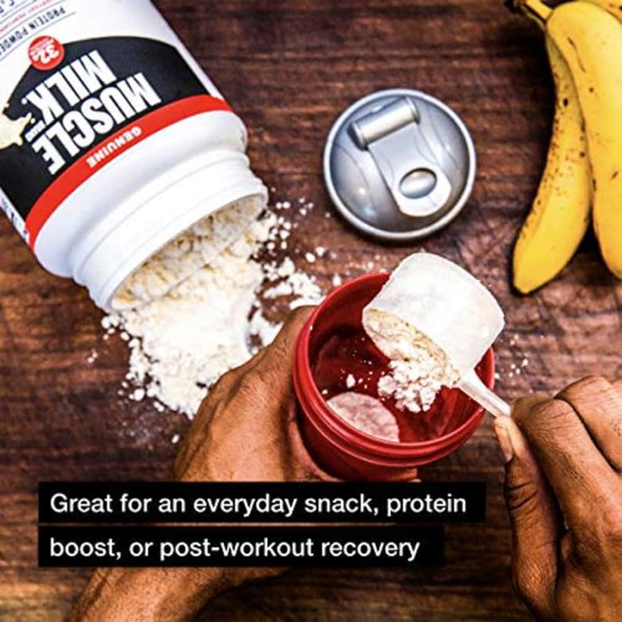 Muscle Milk Genuine Protein Powder, Vanilla Crme, 32g Protein, 2.47 Pound, 16 Servings for $45 Muscle Milk Genuine Protein Powder, Vanilla Crme, 32g Protein, 2.47 Pound, 16 Servings for $45