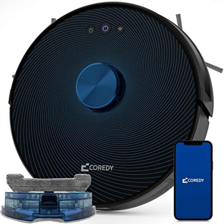 Coredy FL022 Robot Vacuum and Mop Combo with Upgraded Laser Navigation, Customize Vacuuming and for $200