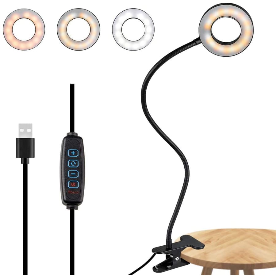 Xbuyee Clip On LED Ring Light for $8
