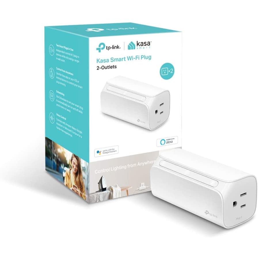 TP-Link Kasa Wi-Fi 2-Outlet Smart Plug for $18