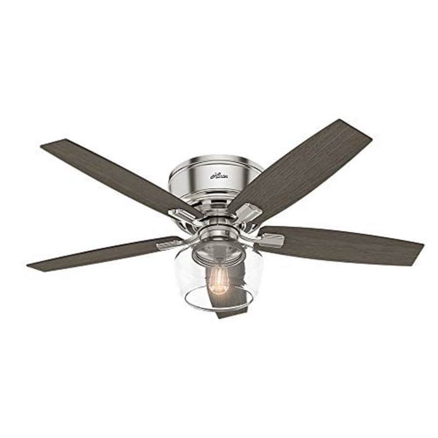 Hunter Bennett Indoor Low Profile Ceiling Fan with LED Light and Remote Control, 52", Brushed Nickel for $282 Hunter Bennett Indoor Low Profile Ceiling Fan with LED Light and Remote Control, 52", Brushed Nickel for $282