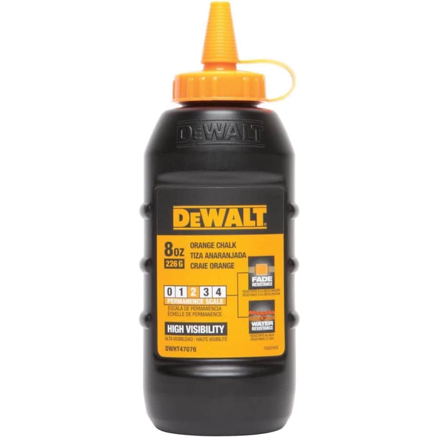 DeWalt High Visibility Orange Chalk 8-oz. Bottle for $2