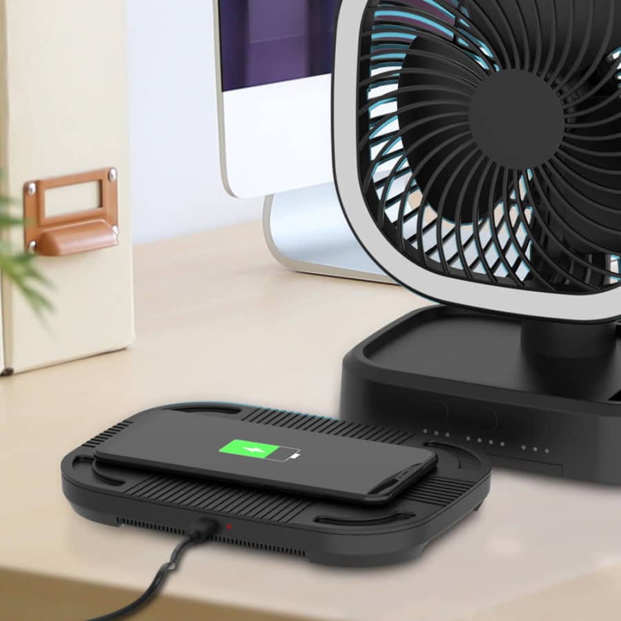 Mainstays Rechargeable USB Fan w/ Wireless Charging Pad: $12.50 Mainstays Rechargeable USB Fan w/ Wireless Charging Pad: $12.50