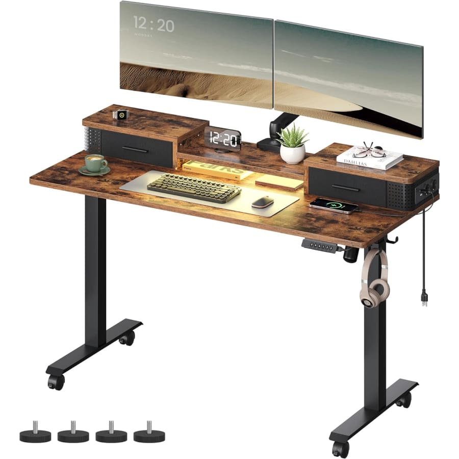 Vasagle 55.1" Electric Standing Desk for $195