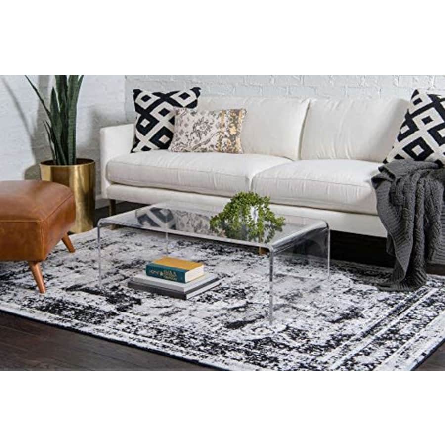 Unique Loom Sofia Collection Traditional Vintage Area Rug, 2' 2" x 3', Black/Gray for $16