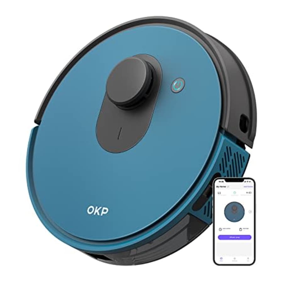 OKP L1 Robot Vacuum Cleaner FreeMove Lidar Robot Vacuum Laser Navigation Robotic Vacuum Cleaner for $100 OKP L1 Robot Vacuum Cleaner FreeMove Lidar Robot Vacuum Laser Navigation Robotic Vacuum Cleaner for $100