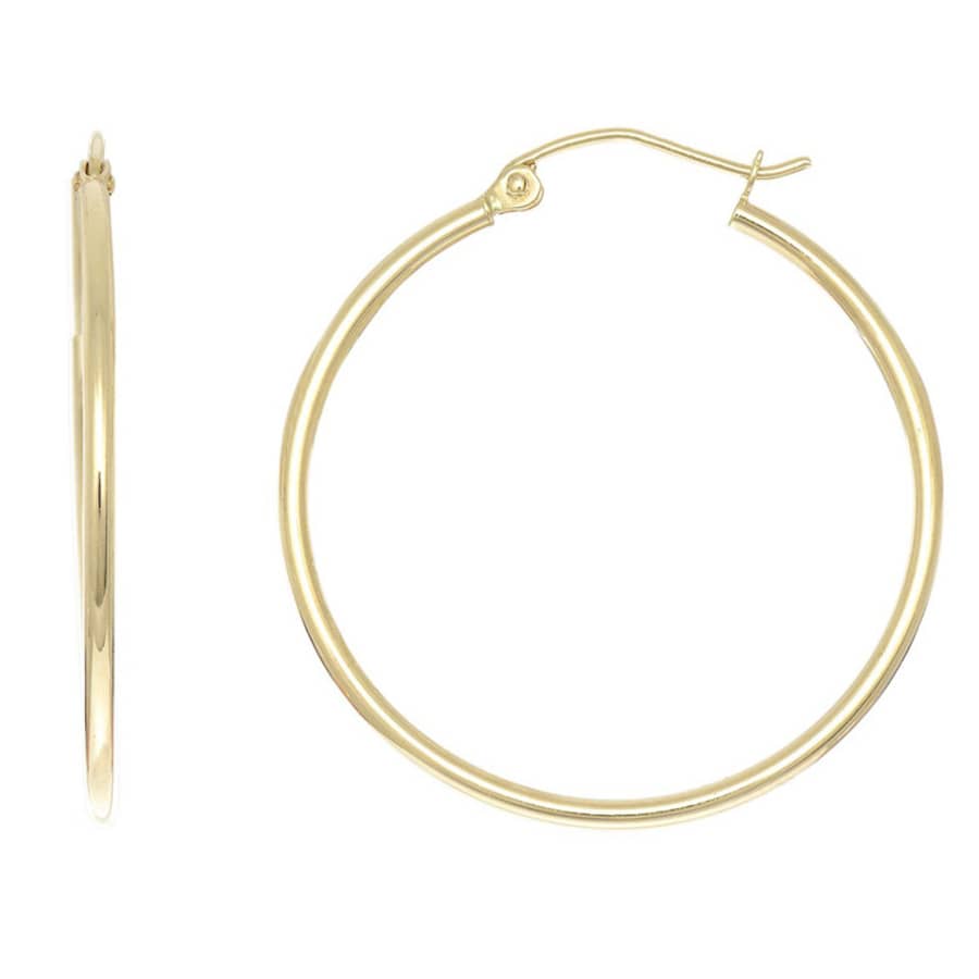 14K Yellow Gold Polish Finished 30mm Hoop Earrings for $200 w/ $25 SuperJeweler Gift Card 14K Yellow Gold Polish Finished 30mm Hoop Earrings for $200 w/ $25 SuperJeweler Gift Card