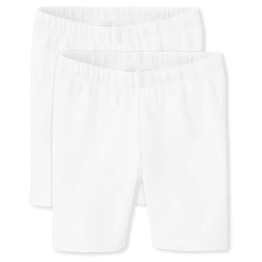 Gymboree,Girls,and Toddler Bike Shorts,White 2-Pack,6 for $15
