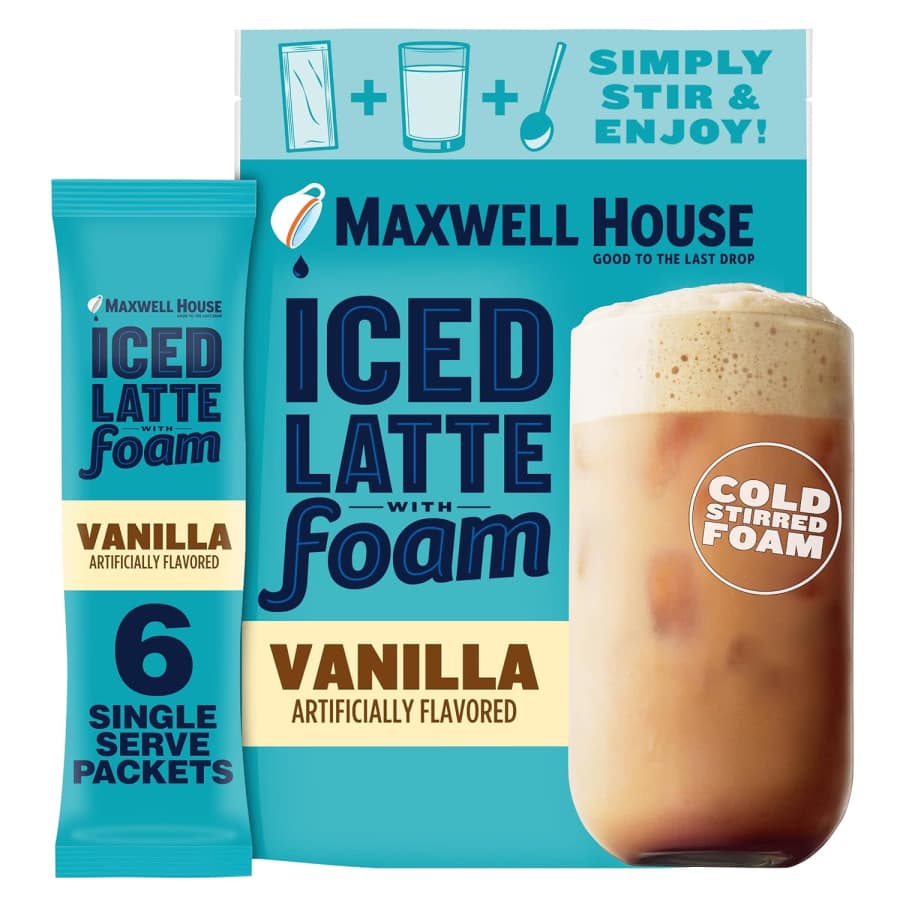 Maxwell House Powder Iced Latte Foam 6-Pack for $7 Maxwell House Powder Iced Latte Foam 6-Pack for $7