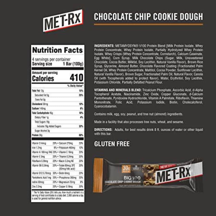 MET-Rx Big 100 Colossal Protein Bars, Great as Healthy Meal Replacement, Snack, and Help Support for $11 MET-Rx Big 100 Colossal Protein Bars, Great as Healthy Meal Replacement, Snack, and Help Support for $11