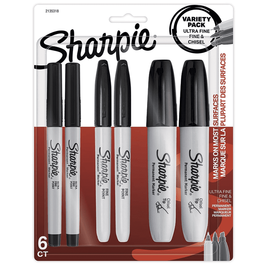 Sharpie Permanent Markers 6-Count Variety Pack for $12