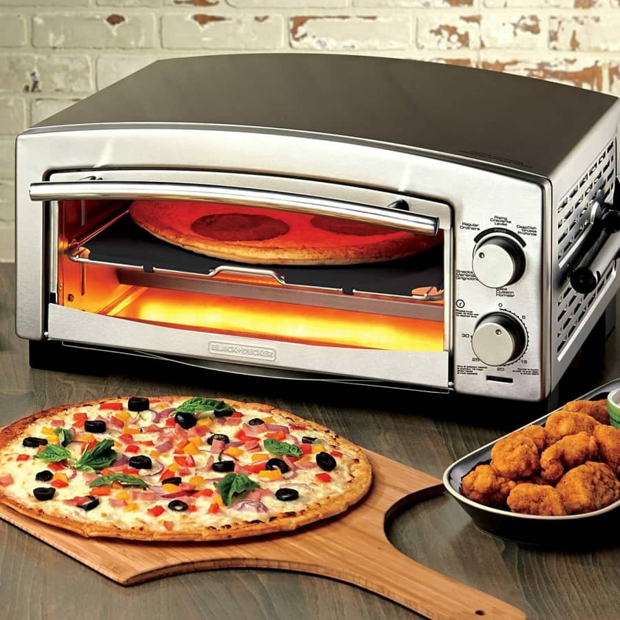 Black+Decker Black + Decker 5 Minute Stainless Steel Pizza Oven & Snack Maker for $65