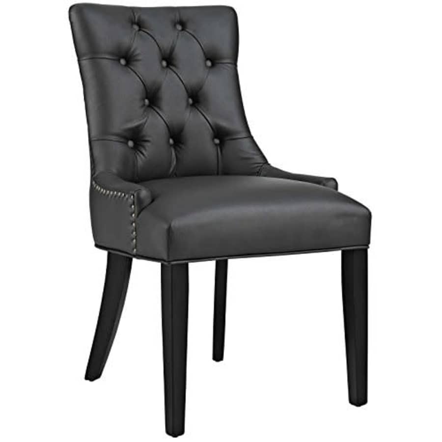 Modway MO- Regent Modern Tufted Faux Leather Upholstered with Nailhead Trim, Dining Chair, Black for $150