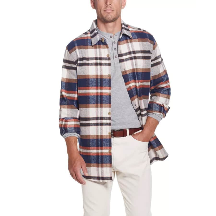 Weatherproof Vintage Men's Lumberjack Flannel Shirt Jacket for $17