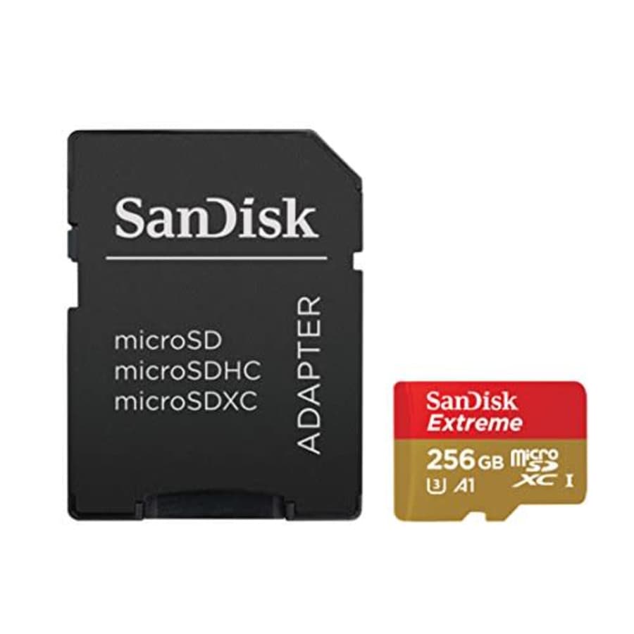 SanDisk Extreme 256GB microSDXC UHS-I Card with Adapter - SDSQXAO-256G-GN6MA for $52