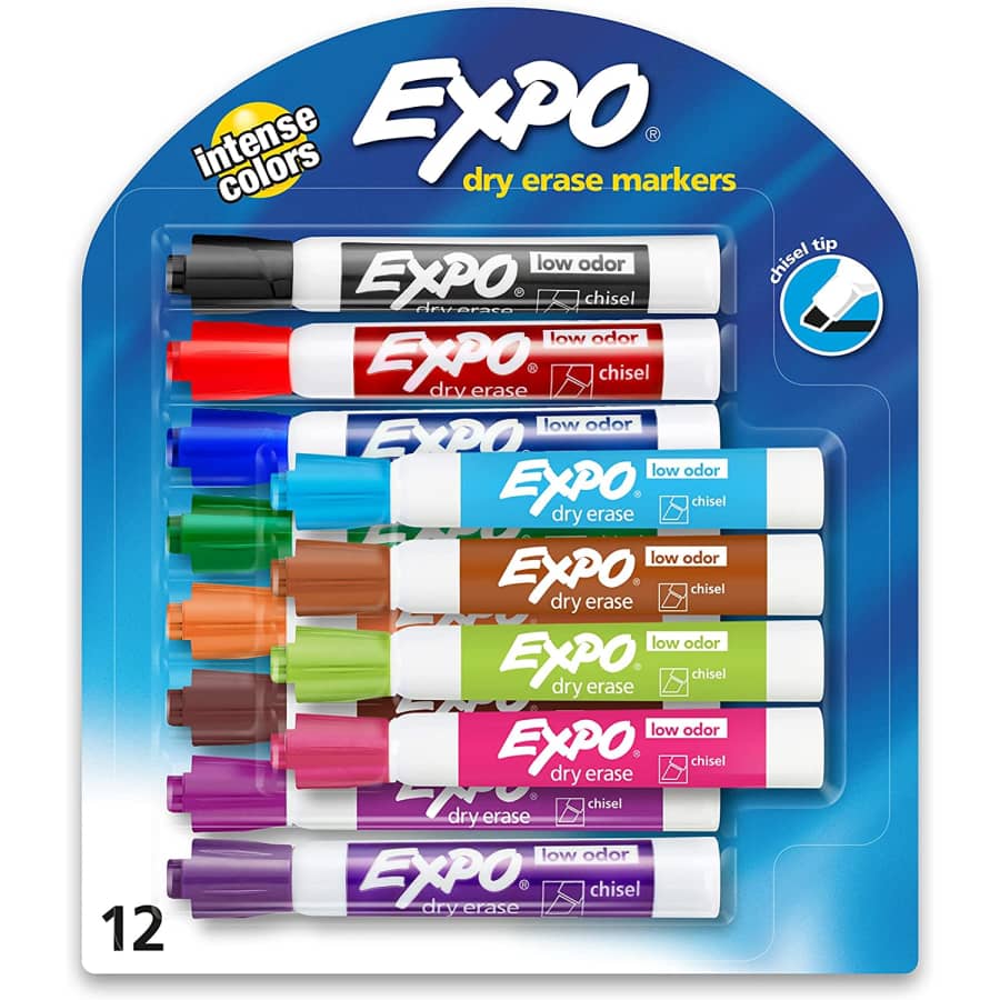 Expo Low Odor Dry Erase Markers 12-Pack for $7.98 w/ Sub & Save Expo Low Odor Dry Erase Markers 12-Pack for $7.98 w/ Sub & Save