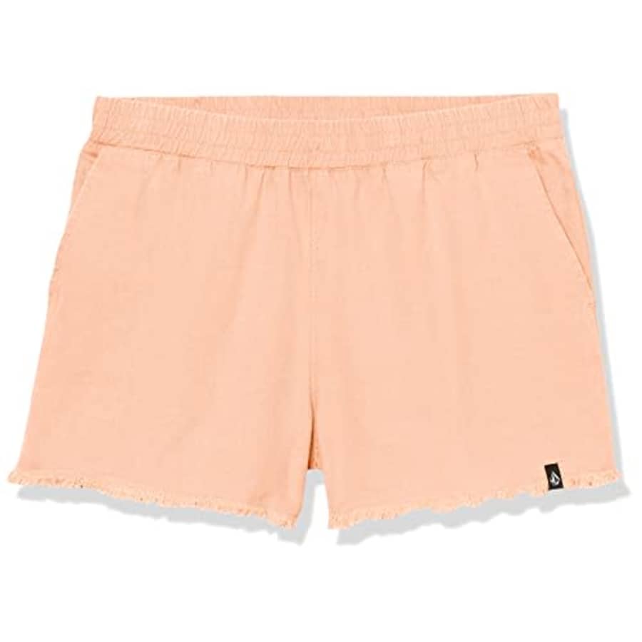 Volcom Girls' Strutin Stone Elastic Waist Cut Off Short, Melon, Small for $18 Volcom Girls' Strutin Stone Elastic Waist Cut Off Short, Melon, Small for $18