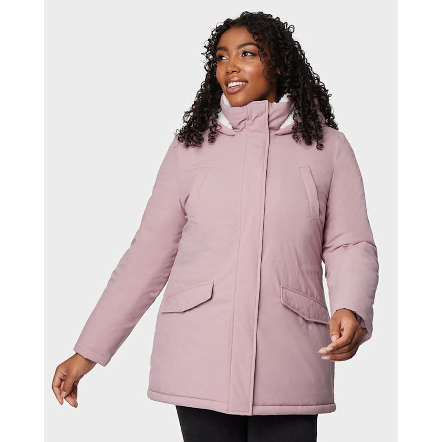 32 Degrees Women's Storm Stretch Sherpa Parka for $34