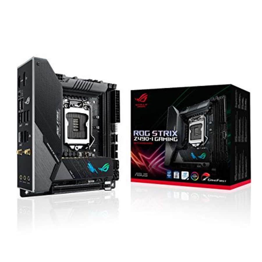 ASUS ROG Strix Z490-I Gaming Z490 (WiFi 6) LGA 1200 (Intel 10th Gen) Mini-ITX Gaming Motherboard for $200