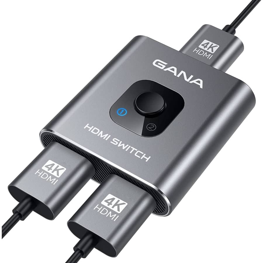 Gana 4K 60Hz Bidirectional HDMI Switch: $10.39