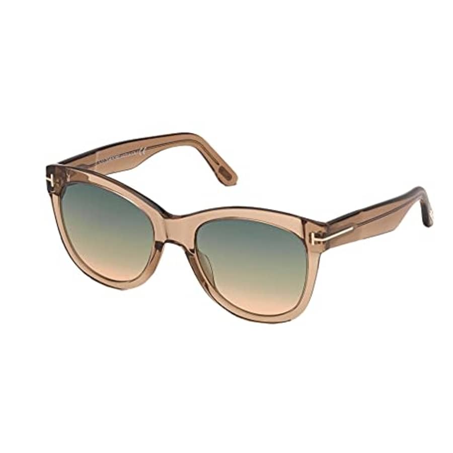 Tom Ford WALLACE FT 0870 Shiny Light Brown/Green Shaded 54/20/140 women Sunglasses for $247