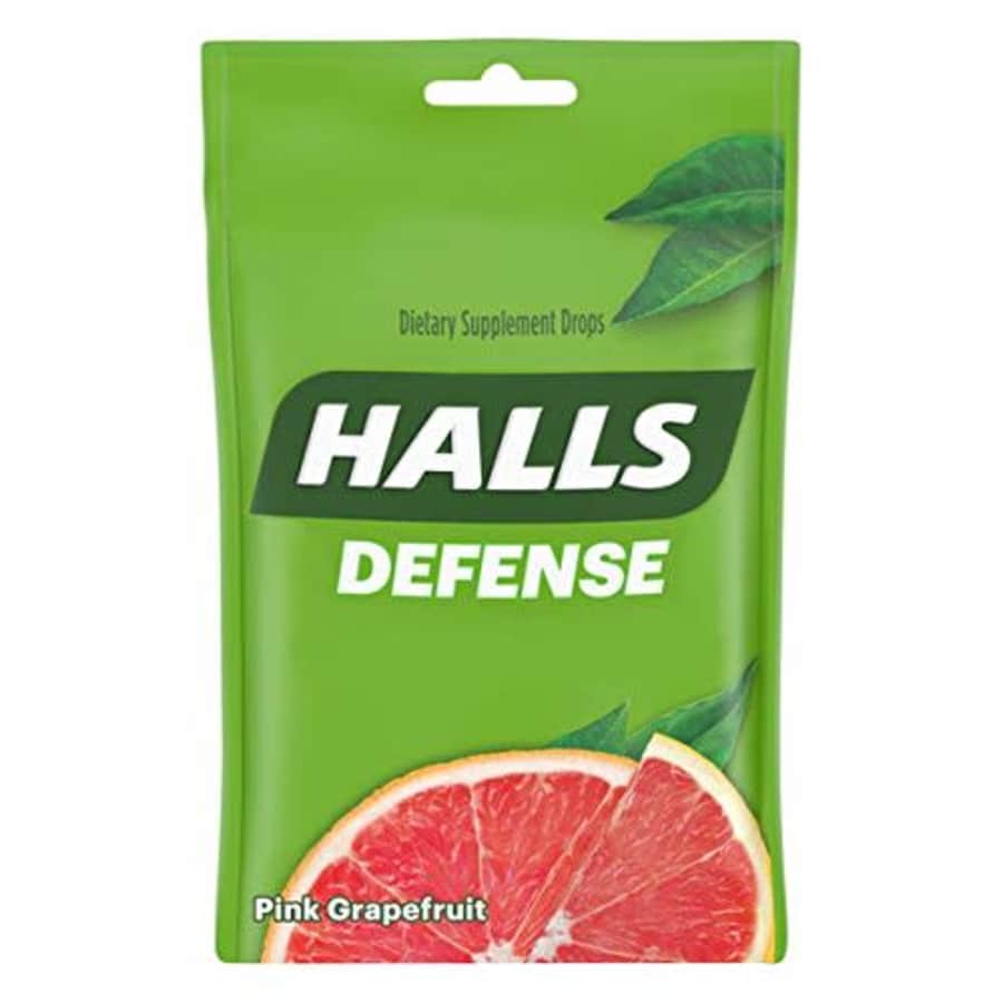 Halls Defense Pink Grapefruit Vitamin C Drops - with Immune Support - 30 Drops for $7 Halls Defense Pink Grapefruit Vitamin C Drops - with Immune Support - 30 Drops for $7