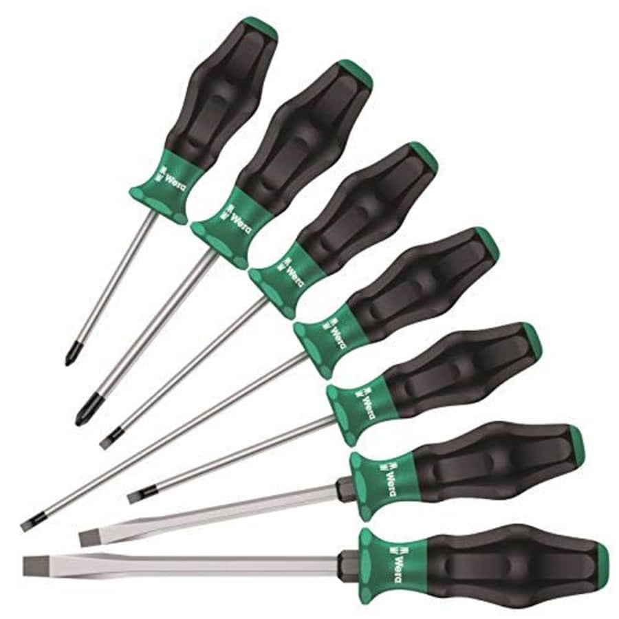 Wera - Comfort Screwdriver Set 7Pc (Sl/Ph), 1334/1335/1350/7 - 5345246001 for $88