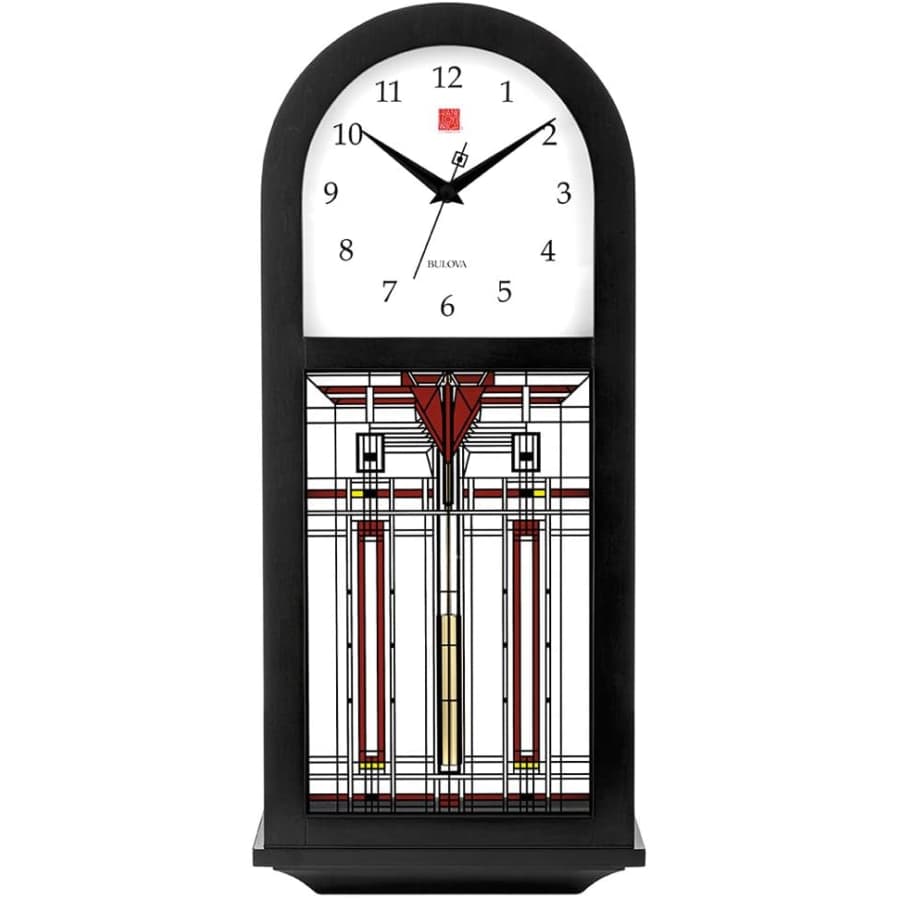 Bulova Harley Bradley Frank Lloyd Wright Thistle in Bloom Chiming Wall Clock for $140