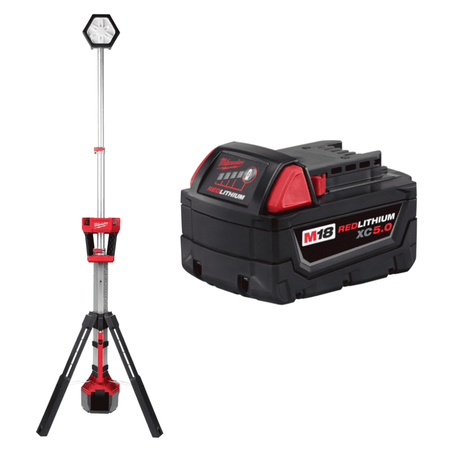 Milwaukee Rocket 2500-Lumen LED Dual Power Tripod Tower Light for $200