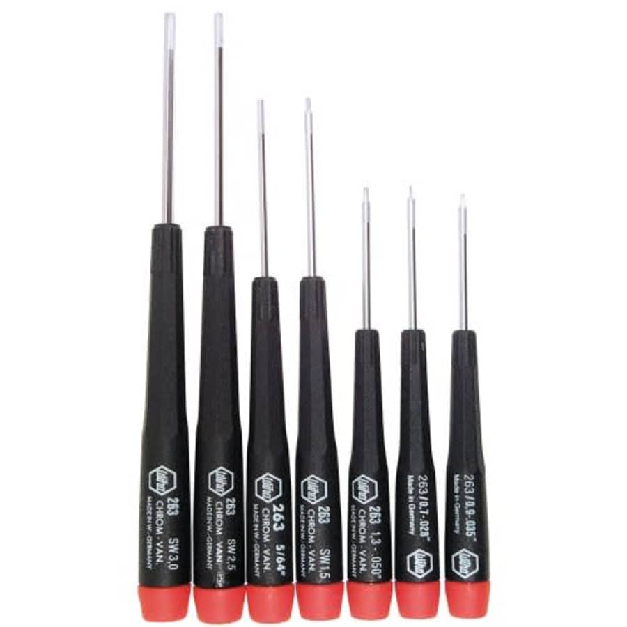 Wiha Tools Wiha 26390 Screwdriver Set, Hex Metric With Precision Handle, .7 - 3.0mm, 7 Piece for $52