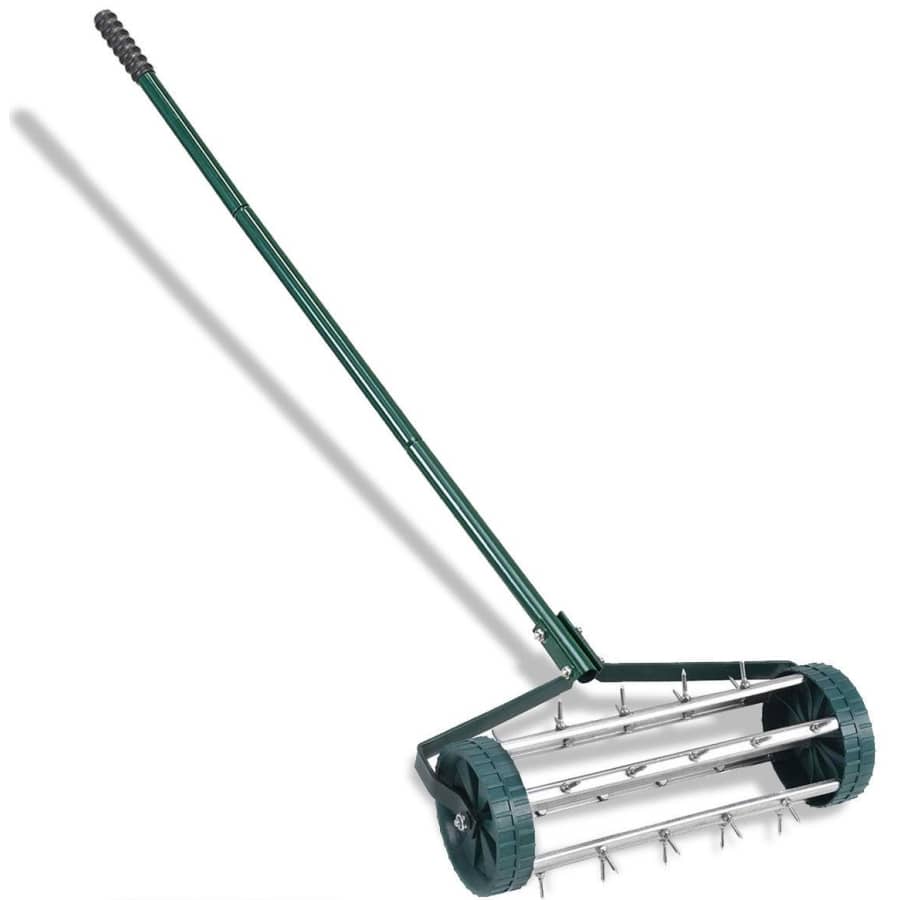 Costway 18" Heavy Duty Rolling Lawn Aerator for $45 Costway 18" Heavy Duty Rolling Lawn Aerator for $45
