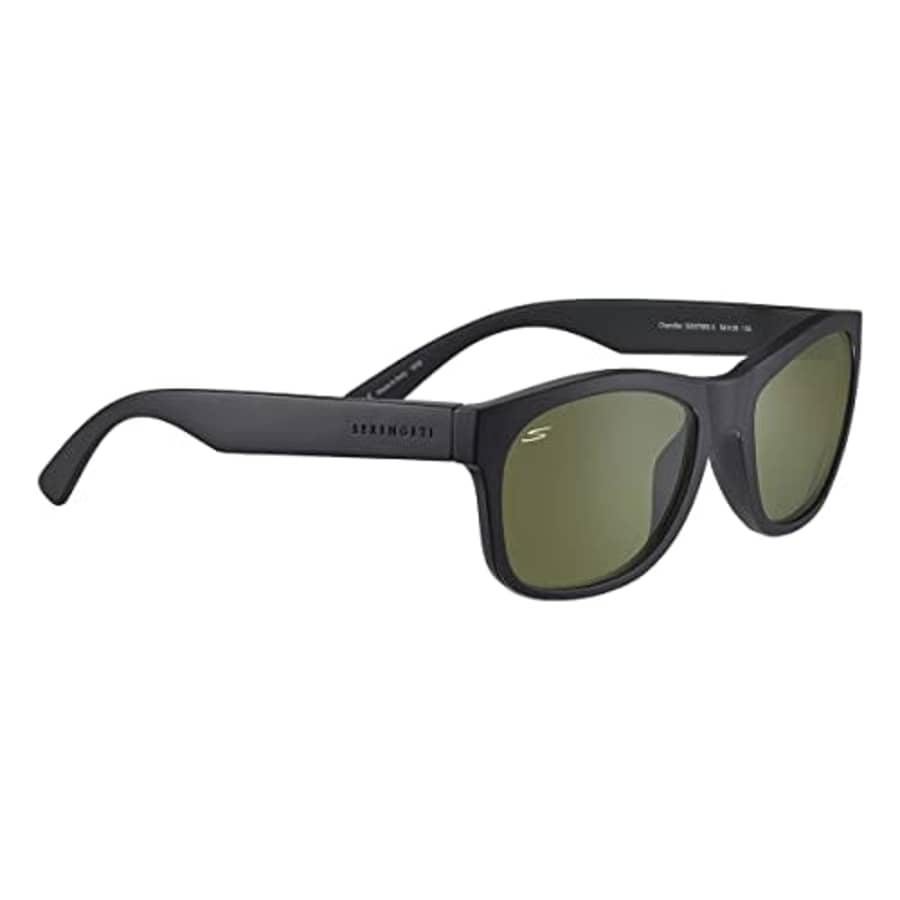 Serengeti Chandler Square Sunglasses, Matte Black, Medium for $154 Serengeti Chandler Square Sunglasses, Matte Black, Medium for $154