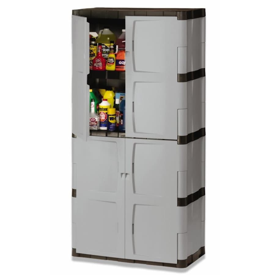 Rubbermaid 6-Foot 4-Shelf Double Door Resin Cabinet for $242 Rubbermaid 6-Foot 4-Shelf Double Door Resin Cabinet for $242