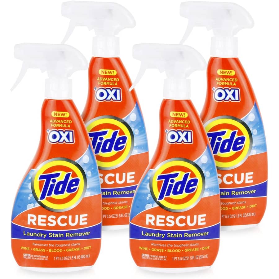 Tide + Oxi Rescue 21.5-oz. Laundry Stain Remover 4-Pack for $20