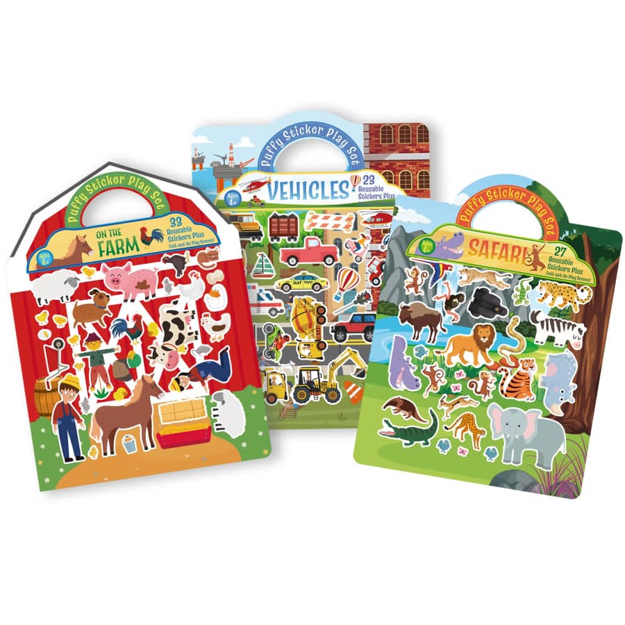 Kids' Reusable Sticker Book 3-Pack for $6