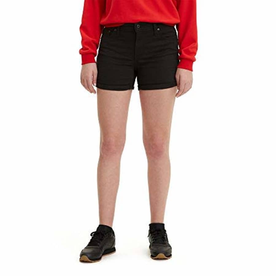 Levi's Women's Mid Length Shorts, Black, 31 (US 12) for $36