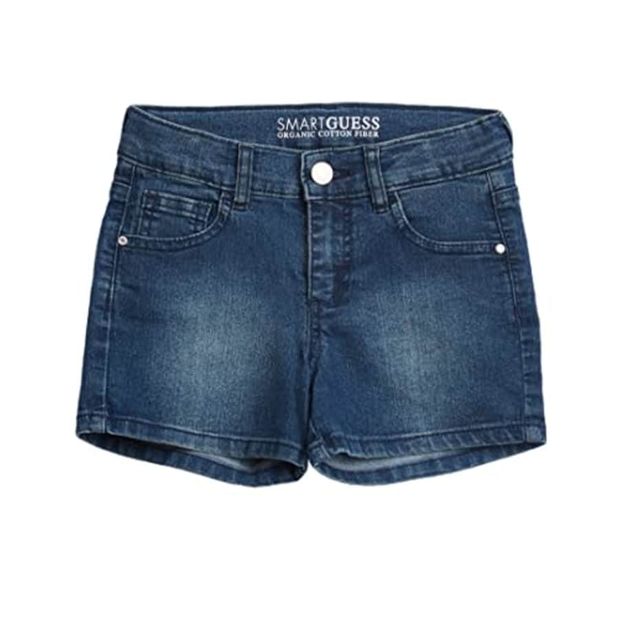 GUESS Girls' Little Organic Stretch Denim 5 Pocket Short, Middle Wash, 4 for $27 GUESS Girls' Little Organic Stretch Denim 5 Pocket Short, Middle Wash, 4 for $27