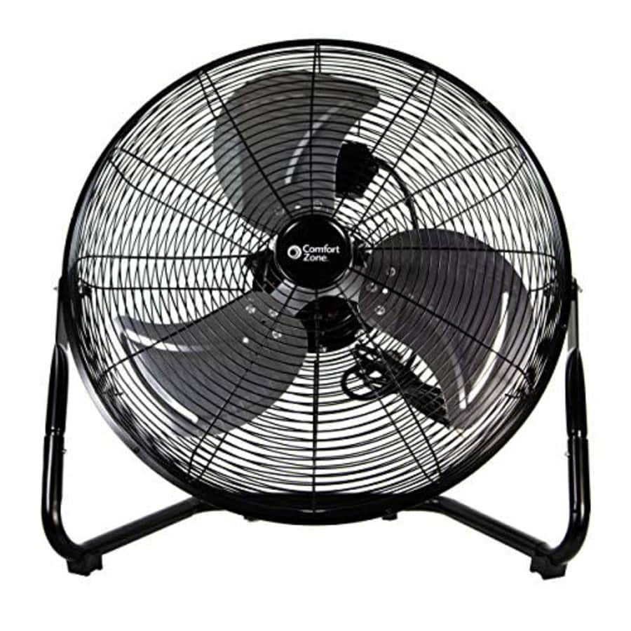 Comfort Zone CZHV20BK 20-inch 3-Speed High-Velocity Floor Fan with 360-Degree Adjustable Tilt for $52