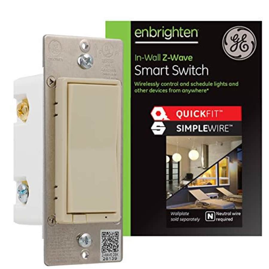 GE Enbrighten Z-Wave Plus Smart Light Switch with QuickFit and SimpleWire, 3-Way Ready, Works with for $25 GE Enbrighten Z-Wave Plus Smart Light Switch with QuickFit and SimpleWire, 3-Way Ready, Works with for $25