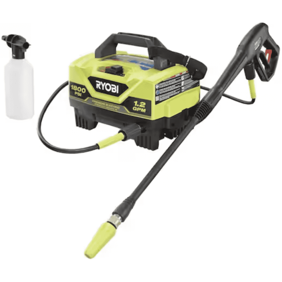 Ryobi 1800 PSI 1.2 GPM Cold Water Corded Electric Pressure Washer for $99 Ryobi 1800 PSI 1.2 GPM Cold Water Corded Electric Pressure Washer for $99